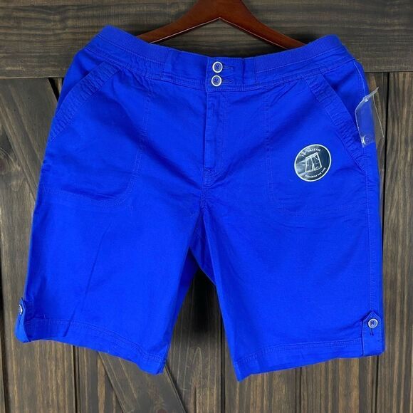 Karen Scott Pants - Karen Scott Ultra Blue Woven Shorts Size 6